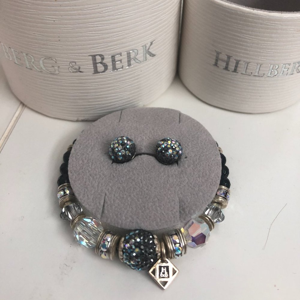 Hillberg & Berk Sparkle Balls & Matching Bracelet